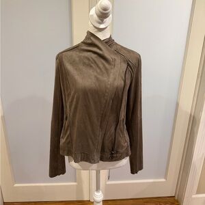 Kut from the Kloth Taupe Faux Suede Jacket